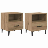 Vidaxl nachtkastje 2 st artisan eiken 40 x 35 x 47,5 cm bewerkt hout