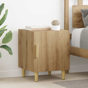 Vidaxl nachtkastje artisan eiken 40 x 40 x 50 cm bewerkt hout