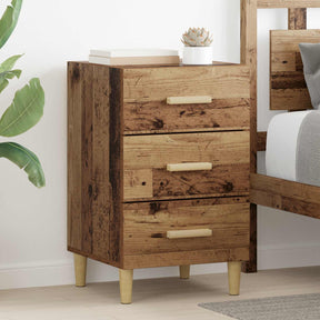Vidaxl nachtkastje oudhout 40 x 40 x 66 cm bewerkt hout