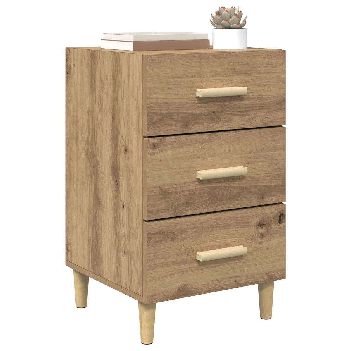 Vidaxl nachtkastje artisan eiken 40 x 40 x 66 cm bewerkt hout