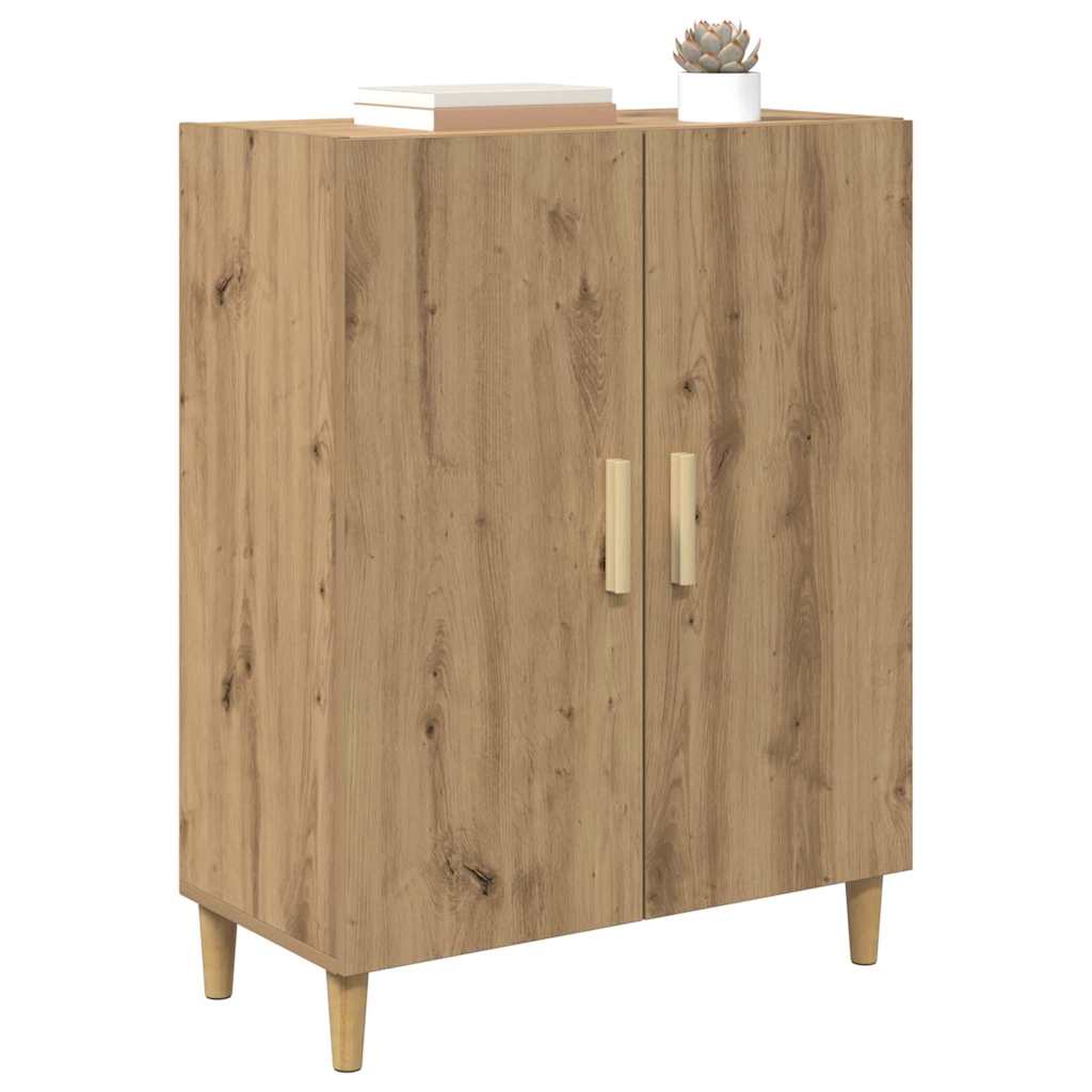 Vidaxl dressoir artisanaal eiken 69,5 x 34 x 90 cm bewerkt hout