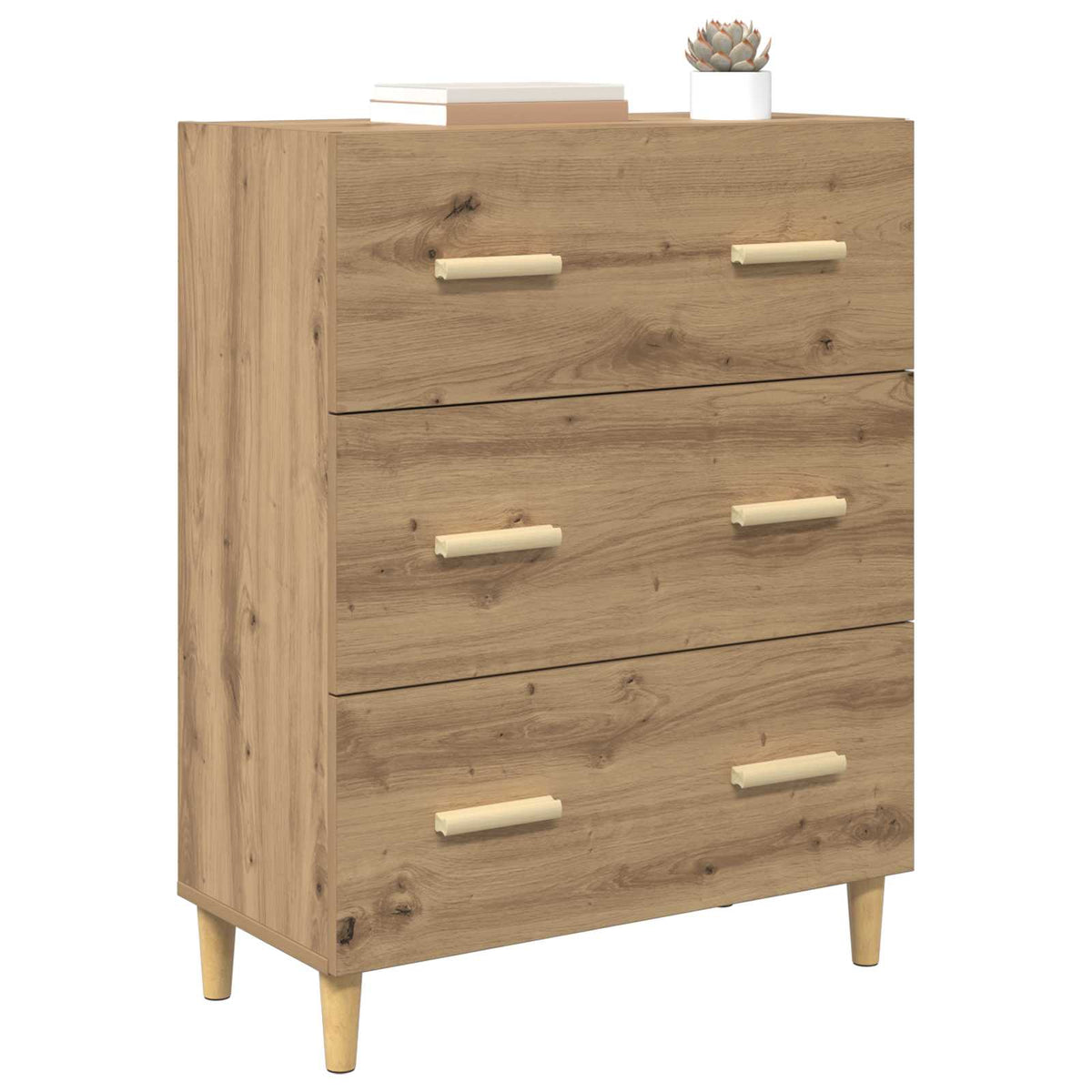 Vidaxl dressoir artisan eiken 69,5 x 34 x 90 cm bewerkt hout