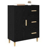 Vidaxl dressoir zwart eiken 34 x 69.5 x 90 cm bewerkt hout