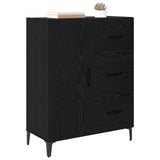 Vidaxl dressoir zwart eiken 69,5 x 34 x 90 cm bewerkt hout