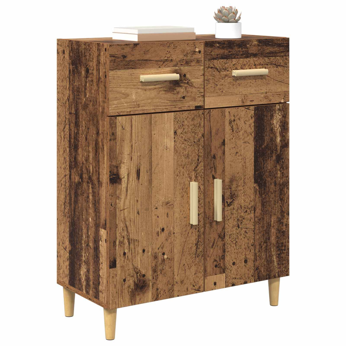 Vidaxl dressoir oud hout 34 x 69.5 x 89 cm bewerkt hout