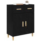 Vidaxl dressoir zwart eiken 34 x 69.5 x 89 cm bewerkt hout