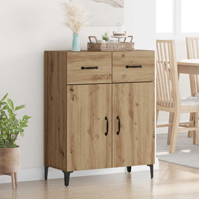 Vidaxl dressoir artisan eiken 69,5 x 34 x 90 cm bewerkt hout