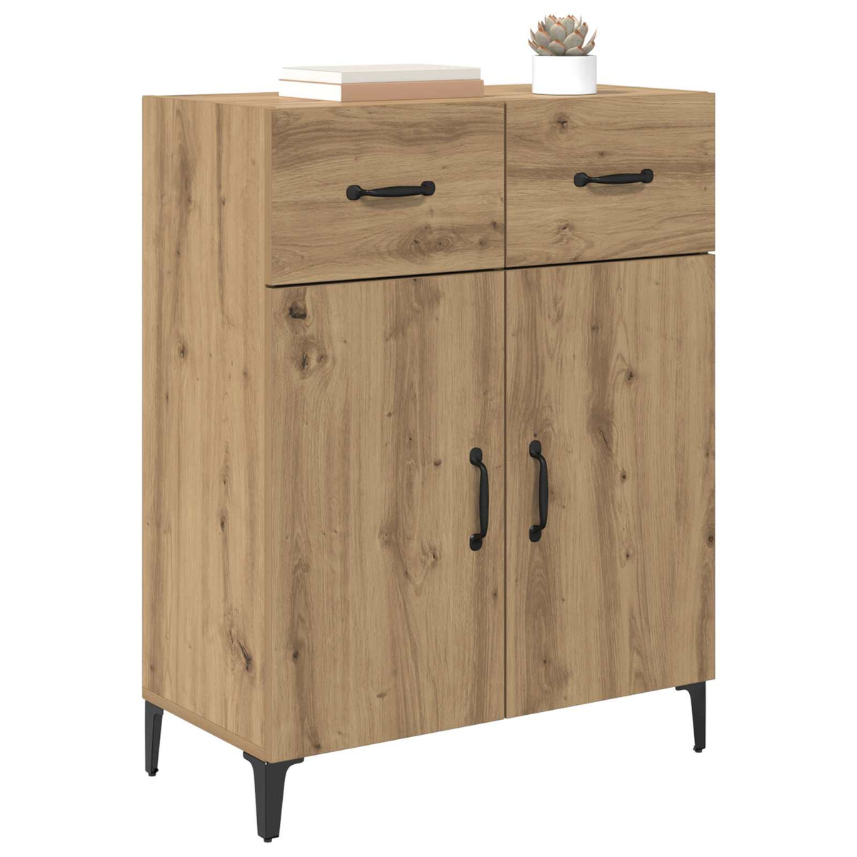 Vidaxl dressoir artisan eiken 69,5 x 34 x 90 cm bewerkt hout