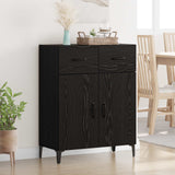 Vidaxl dressoir zwart eiken 69,5 x 34 x 90 cm bewerkt hout