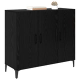 Vidaxl dressoir zwart eiken 34 x 90 x 80 cm bewerkt hout