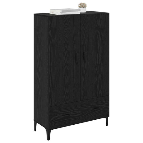Vidaxl highboard zwart eiken 70 x 31 x 115 cm gemonteerd hout en ijzer