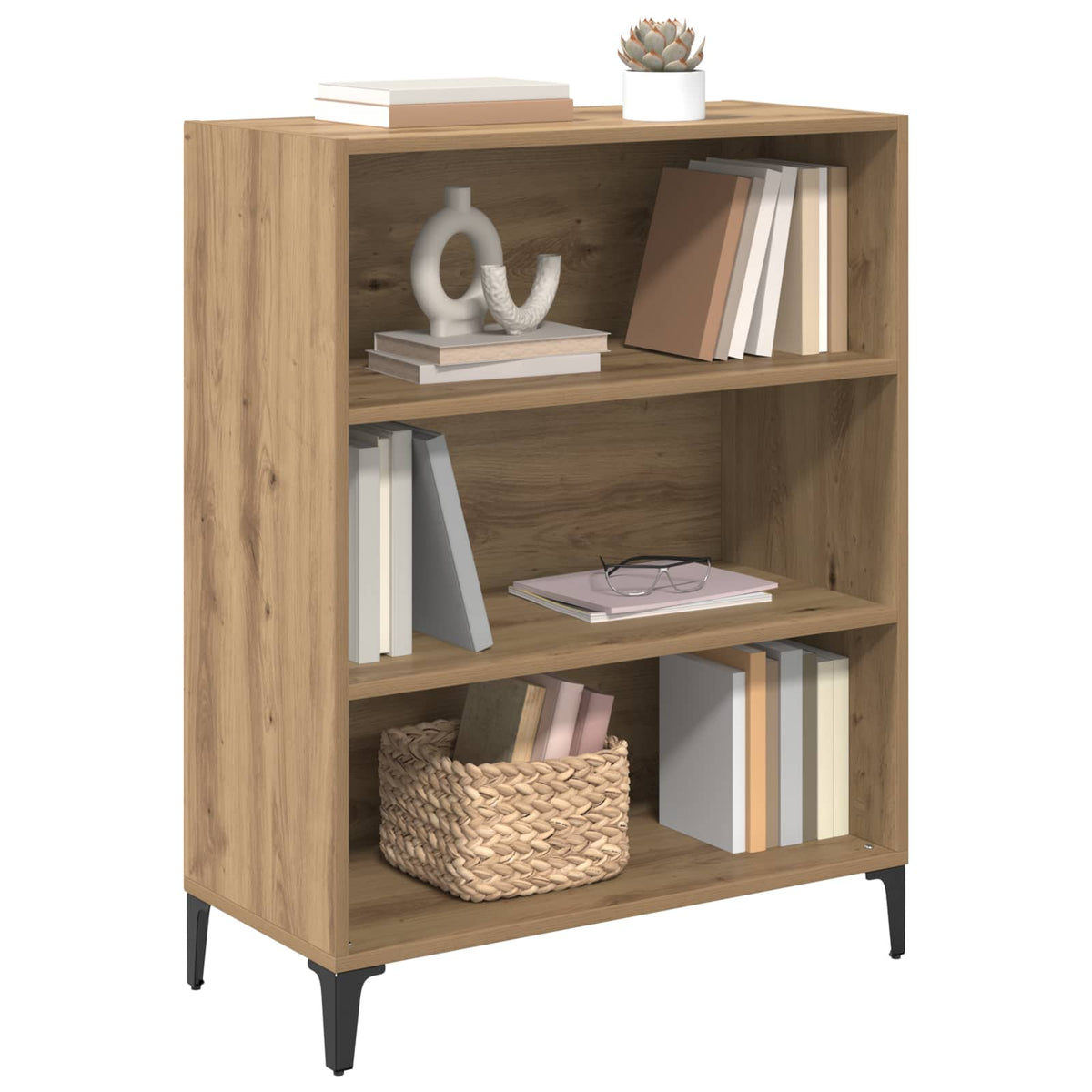 Vidaxl dressoir artisan eiken 69,5 x 32,5 x 90 cm bewerkt hout