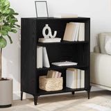 Vidaxl dressoir zwart eiken 69,5 x 32,5 x 90 cm bewerkt hout