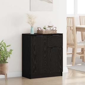 Vidaxl dressoir zwart eiken 60 x 30 x 70 cm bewerkt hout