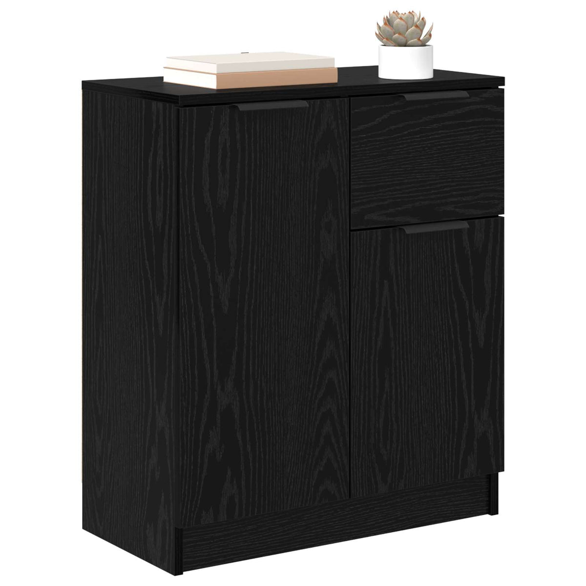 Vidaxl dressoir zwart eiken 60 x 30 x 70 cm bewerkt hout