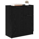 Vidaxl dressoir zwart eiken 60 x 30 x 70 cm bewerkt hout