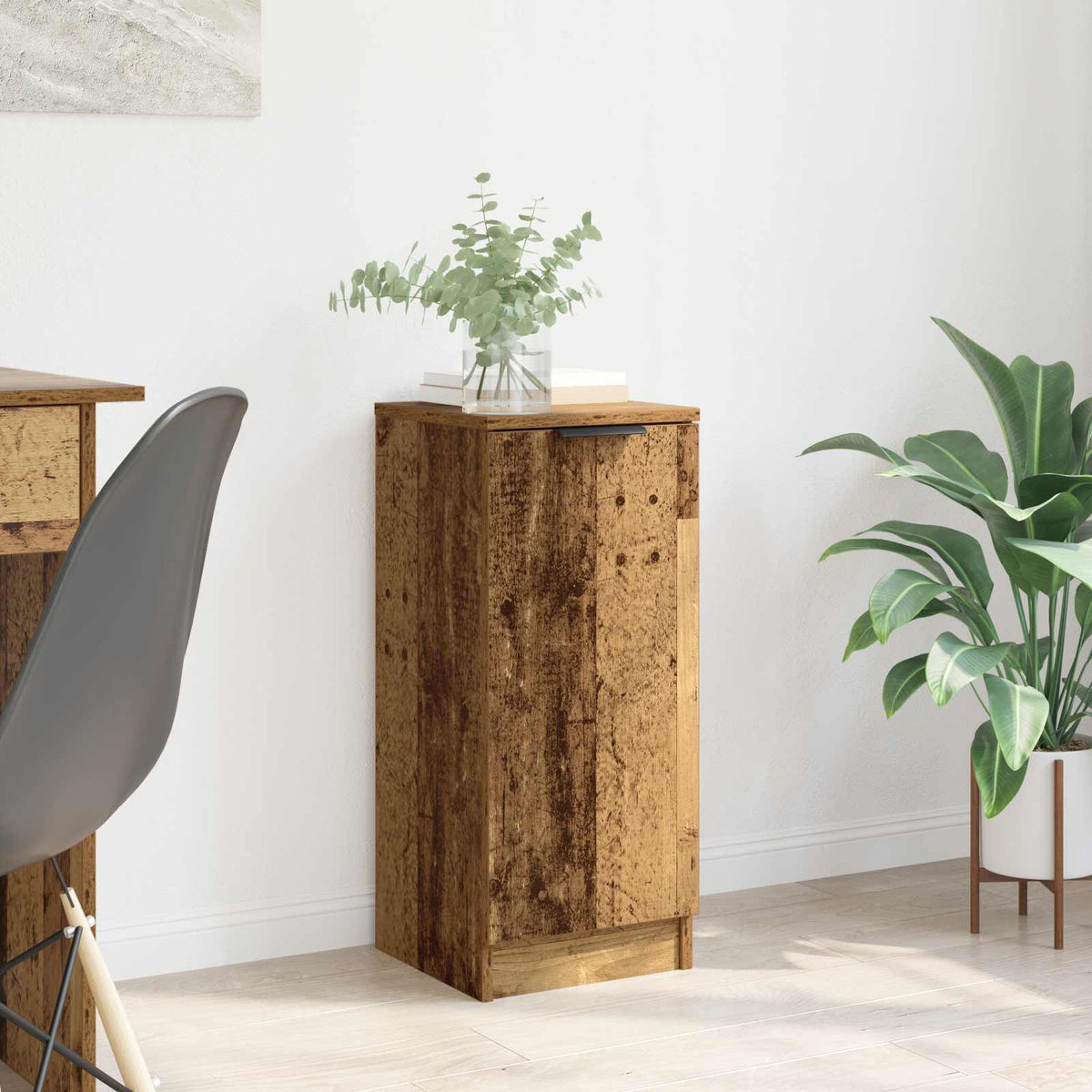 Vidaxl dressoir oudhout 30 x 30 x 70 cm bewerkt hout
