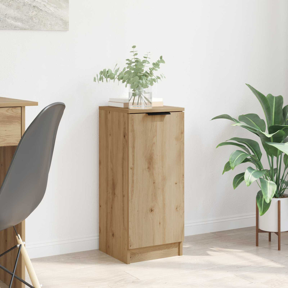 Vidaxl dressoir artisan eiken 30 x 30 x 70 cm bewerkt hout