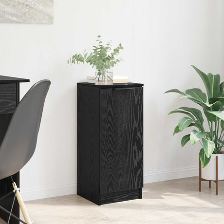 Vidaxl dressoir zwart eiken 30 x 30 x 70 cm bewerkt hout