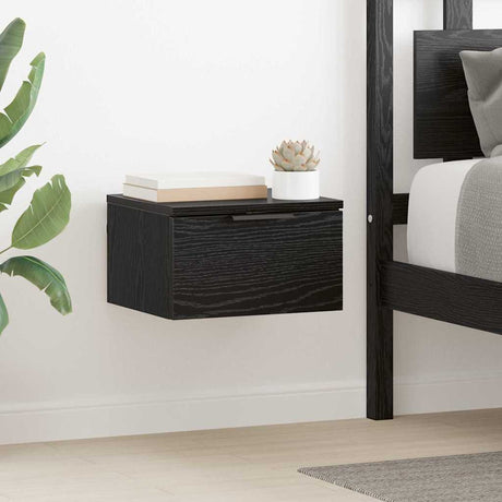 Vidaxl nachtkastje 2 st zwart eiken 34 x 30 x 20 cm bewerkt hout