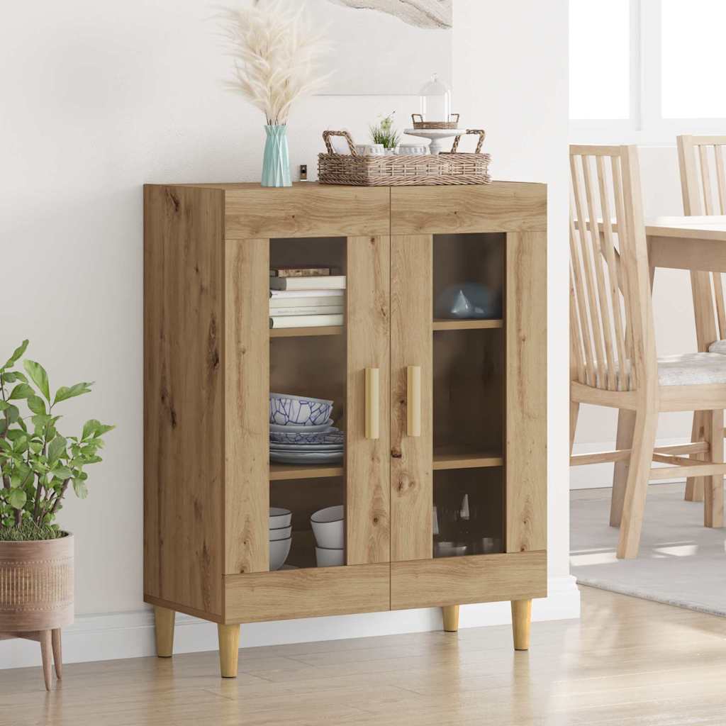 Vidaxl dressoir artisan eiken 69,5 x 34 x 90 cm bewerkt hout