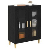 Vidaxl dressoir zwart eiken 69,5 x 34 x 90 cm bewerkt hout