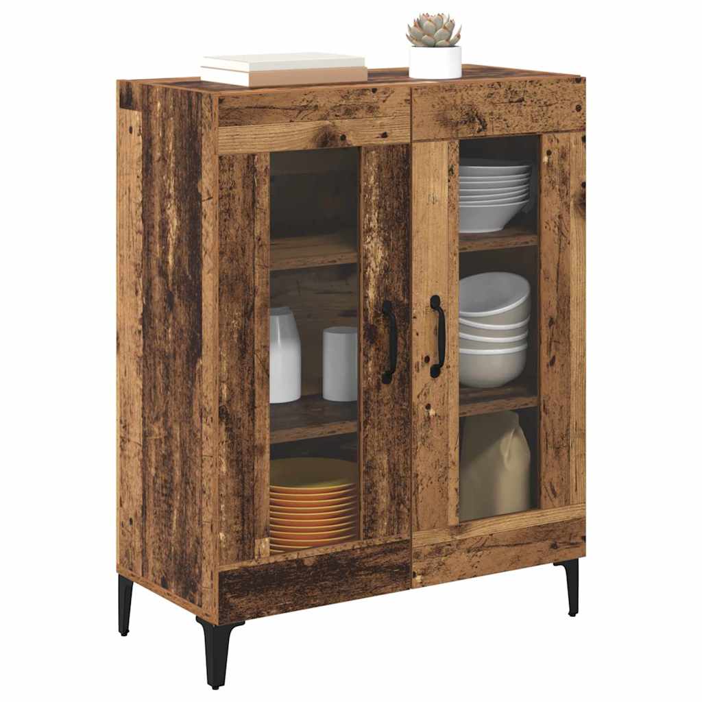 Vidaxl dressoir oud hout 69,5 x 34 x 90 cm gemonteerd hout en ijzer