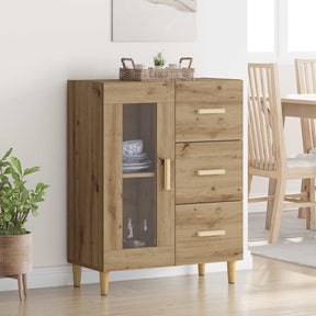 Vidaxl dressoir artisan eiken 69,5 x 34 x 90 cm bewerkt hout