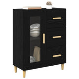 Vidaxl dressoir zwart eiken 69,5 x 34 x 90 cm bewerkt hout