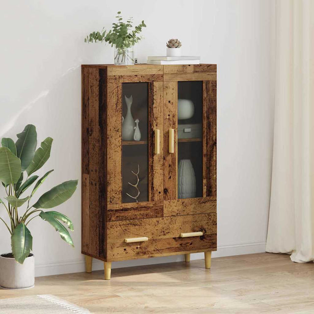 Vidaxl highboard oud hout 70 x 31 x 115 cm bewerkt hout