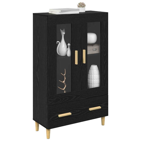Vidaxl highboard zwart eiken 70 x 31 x 115 cm bewerkt hout