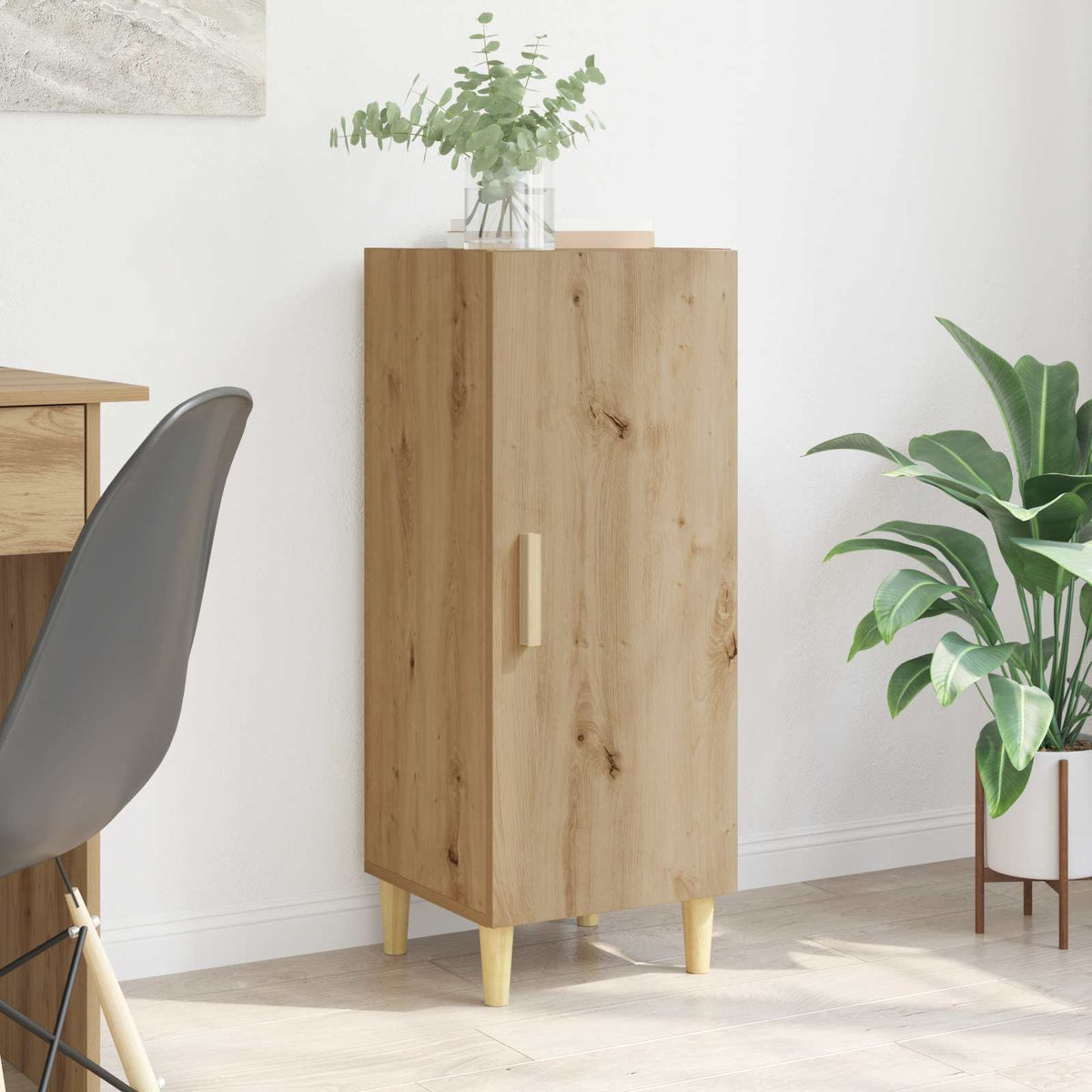 Vidaxl dressoir artisan eiken 34,5 x 34 x 90 cm bewerkt hout