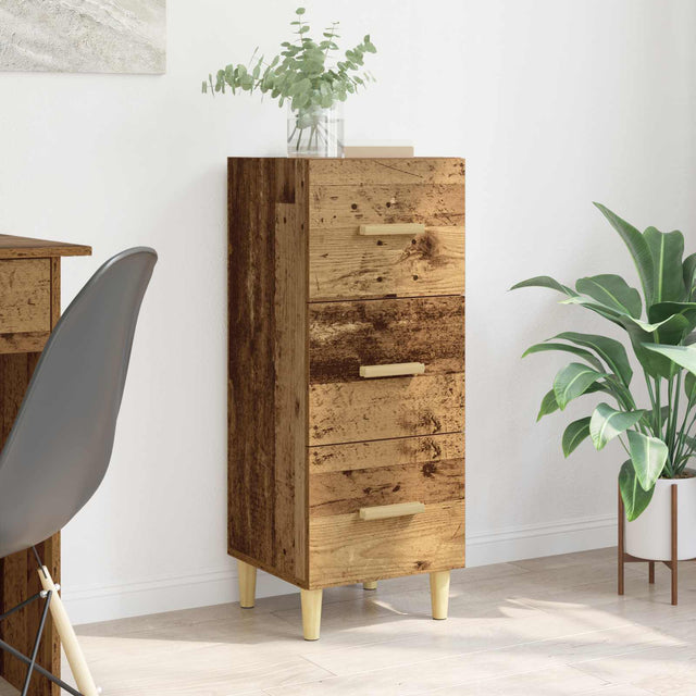 Vidaxl dressoir oud hout 34.5 x 34 x 90 cm bewerkt hout