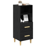 Vidaxl dressoir zwart eiken 34 x 34.5 x 90 cm bewerkt hout