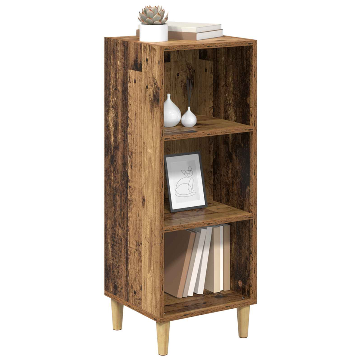 Vidaxl dressoir oudhout 34,5 x 32,5 x 90 cm bewerkt hout