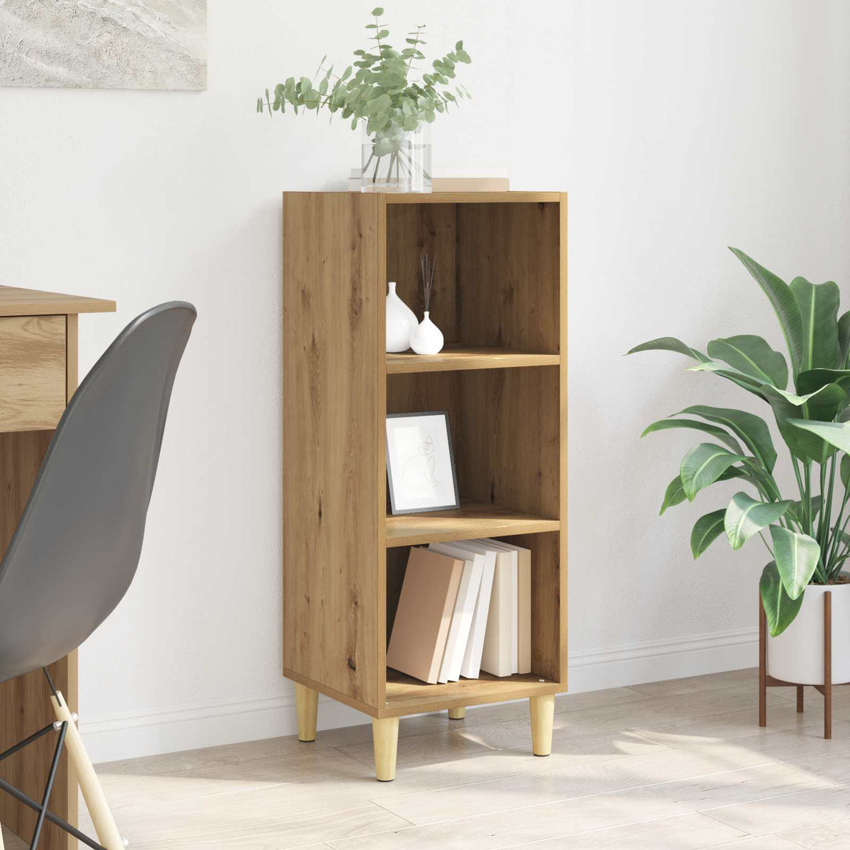 Vidaxl dressoir artisan eiken 34,5 x 32,5 x 90 cm bewerkt hout