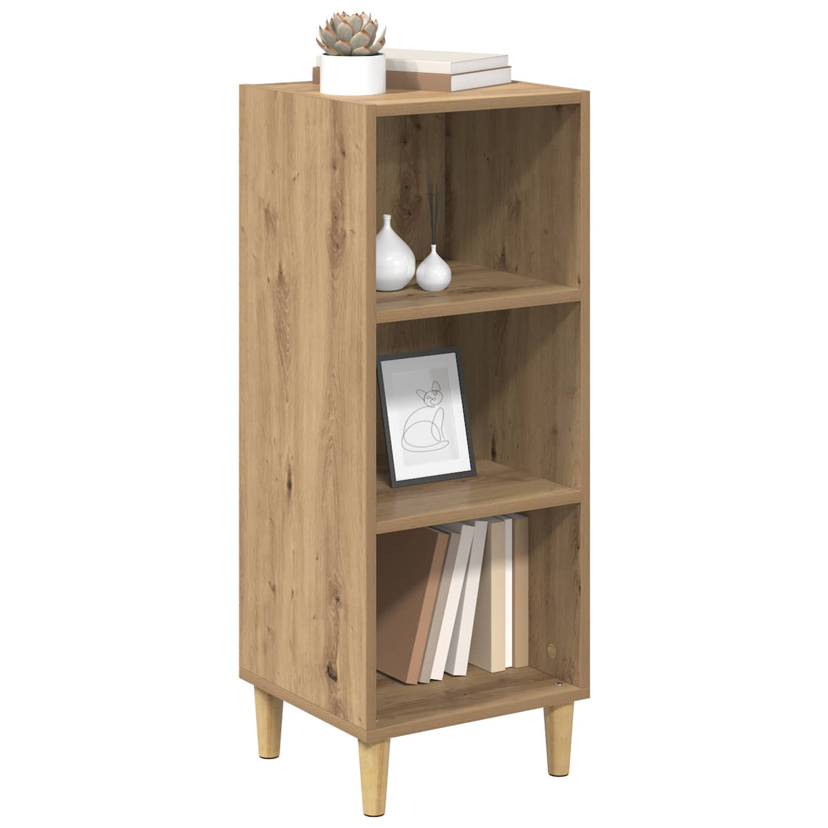 Vidaxl dressoir artisan eiken 34,5 x 32,5 x 90 cm bewerkt hout