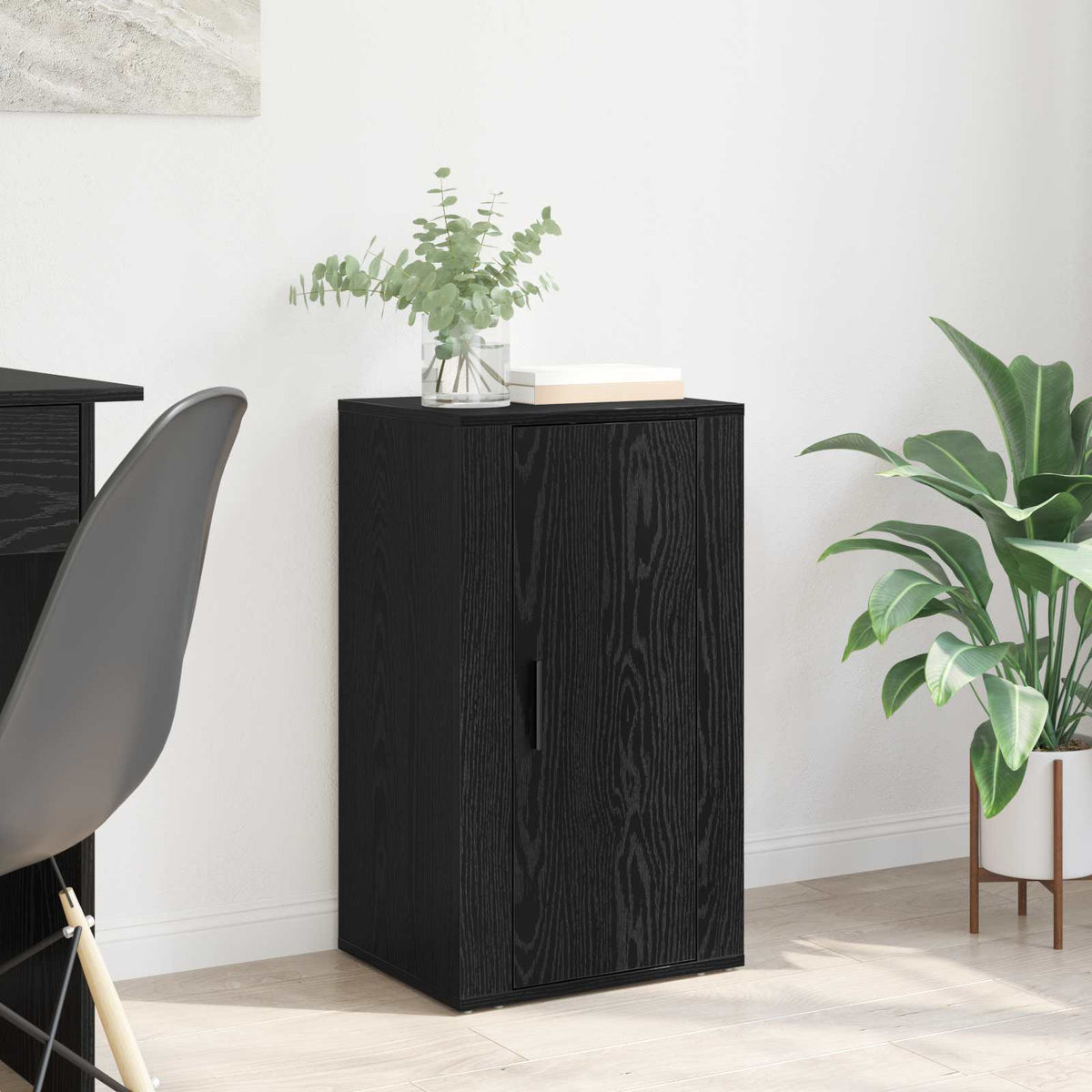 Vidaxl dressoir zwart eiken 40 x 33 x 70 cm bewerkt hout