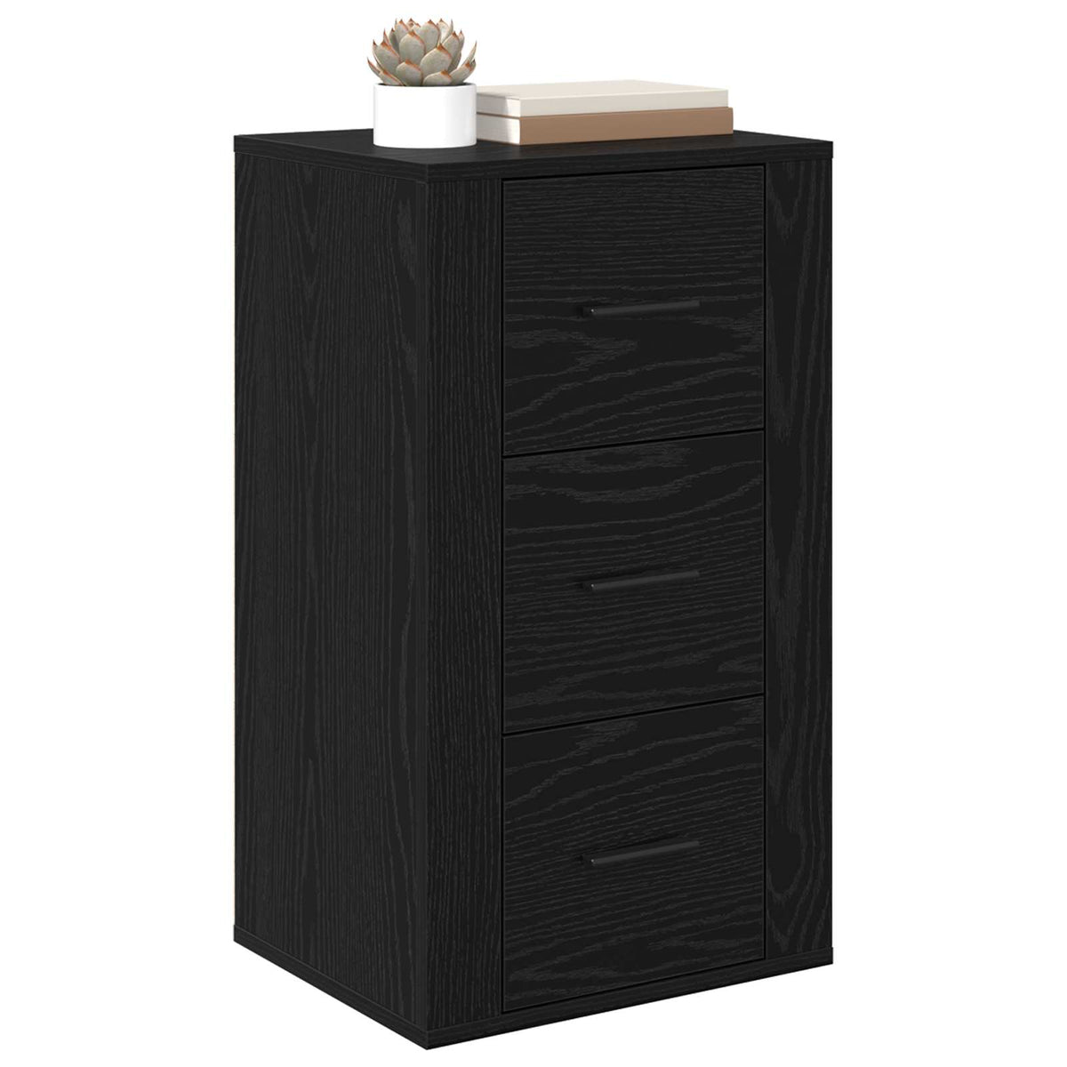 Vidaxl dressoir zwart eiken 40 x 33 x 70 cm bewerkt hout