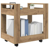Vidaxl bureau trolley artisan eiken 60 x 45 x 60 cm bewerkt hout