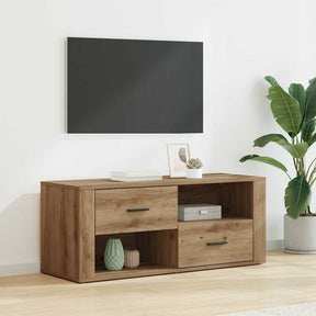 Vidaxl tv-kast 100 x 35 x 40 cm artisan eiken bewerkt hout