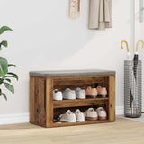 Vidaxl schoenenrek met plank oud hout 75 x 35 x 45 cm bewerkt hout