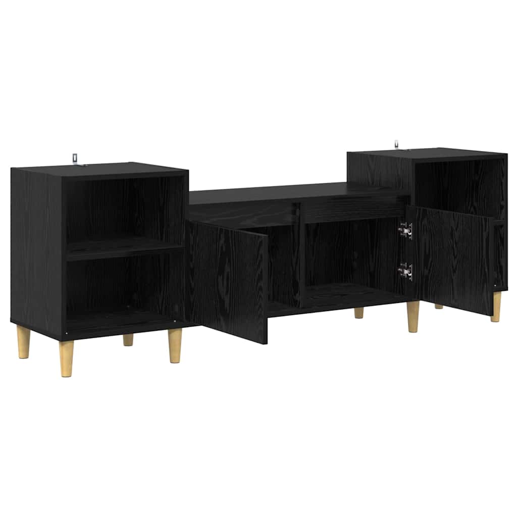 Vidaxl tv-kast 160 x 35 x 55 cm zwart eiken bewerkt hout