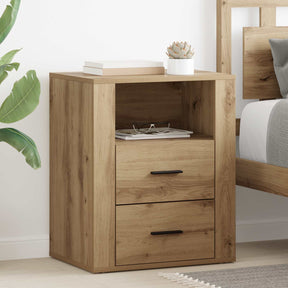 Vidaxl nachtkastje artisan eiken 35 x 50 x 60 cm bewerkt hout