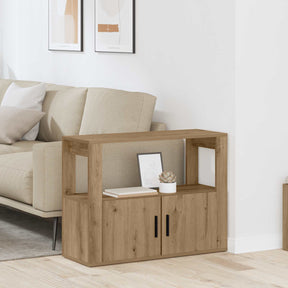 Vidaxl dressoir artisanaal eikenkleurig 80 x 30 x 60 cm bewerkt hout