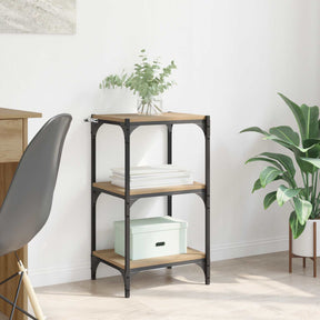 Vidaxl boekenkast 3-laags 40 x 33 x 70,5 cm gemonteerd hout en ijzer