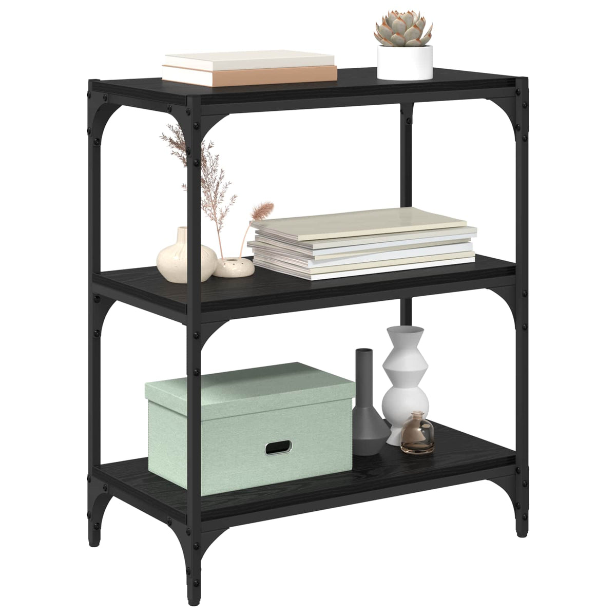 Vidaxl boekenkast zwart eiken 60 x 33 x 70,5 cm