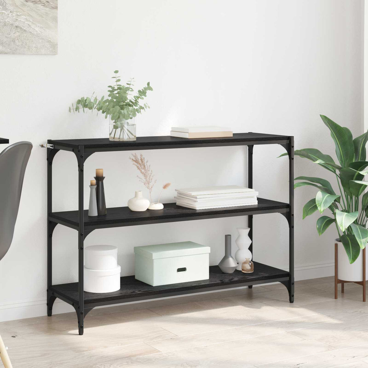 Vidaxl boekenkast zwart eiken 100 x 33 x 70,5 cm