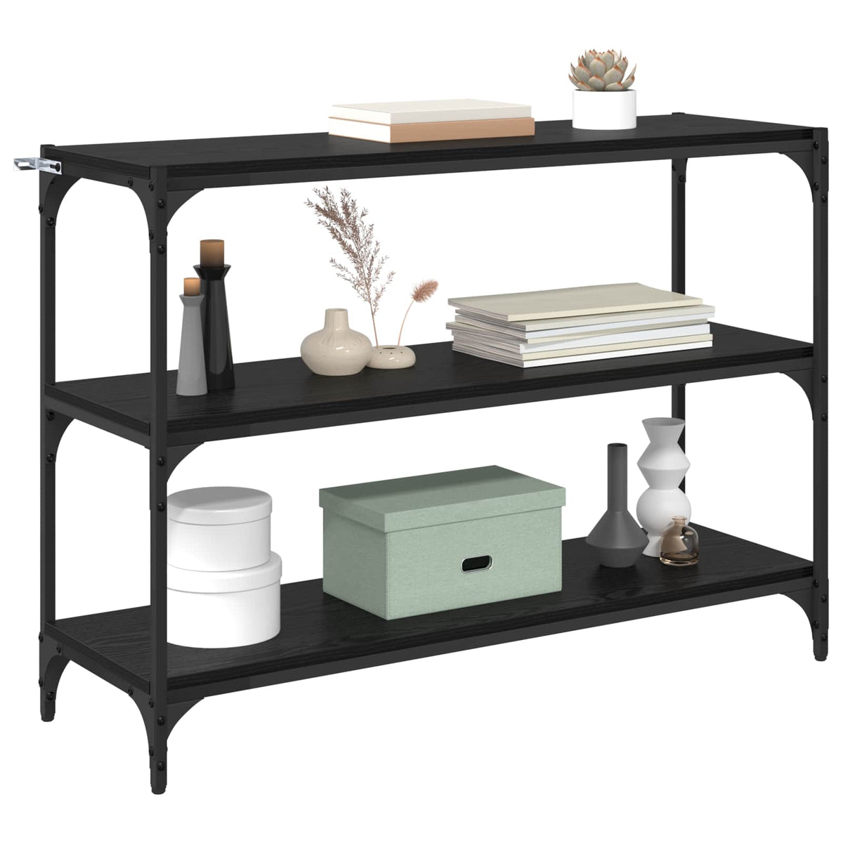 Vidaxl boekenkast zwart eiken 100 x 33 x 70,5 cm