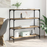 Vidaxl boekenkast 3-laags 100 x 33 x 100 cm gemonteerd hout en ijzer